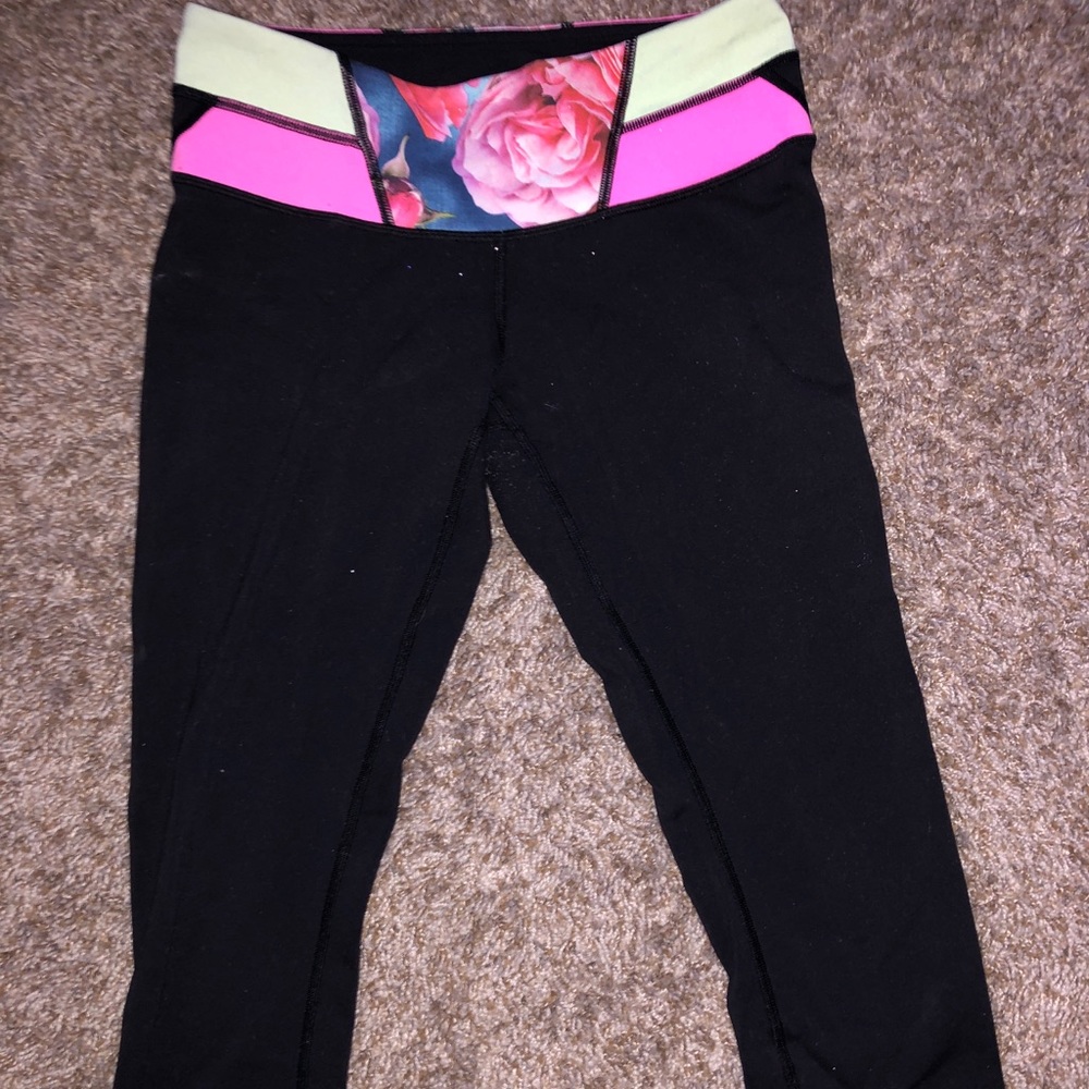 Lululemon crop reversible leggings wunder under
